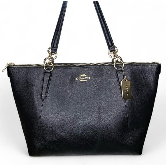 Coach Ava Black Leather Tote Bag - Picture 7 of 9